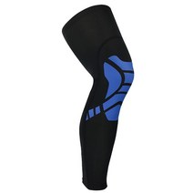 무릎 팔꿈치 보호대 스포츠 실리콘 미끄럼 방지 긴 무릎 브레이스 1 개 통기성 여름 패드 보호대 농구 다, 03 파란_01 M