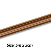 ㄱ몰딩 5m 자체 접착 스커트 장식 라인 NBR 소재 벽 범퍼 몰딩 3D 스티커, 01 Brown_01 3CMX0.6CMX5M