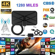 TV안테나 tv 안테나 TV안테나선 4k 글로벌 디지털 1080p dvb-t2 부스터 hd rv 야외 자동차 실내 스마트, c-안테나 포함
