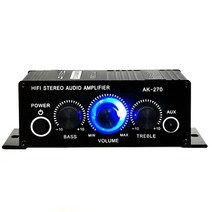 400W 디지털 홈 파워 오디오 앰프 Amplificador Hifi 스테레오 서브 우퍼 음악 플레이어 오디오 앰프 FM 라디오 마이크 자동차 가정용|Amplifier|, 1개, 폴란드, AK270