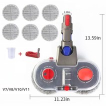 다이슨용 다이슨 진공 청소기 V7 V8 V10 V11 걸레 헤드 브러시 교체 부품 4 클리닝 크로스 전기 모핑 워터, 01 8pcs