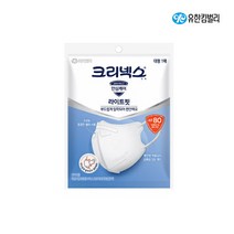크리넥스 KF80 라이트핏 마스크 대형, 80개입, 1개, 화이트