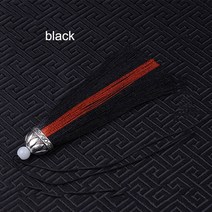 더치커피 메이커 2Pcs 바이 컬러 Tassels 프린지 실크 술 브러쉬 바느질 트림 키 DIY 커튼 쥬얼리 액세서리, 08 black_01 2PCS