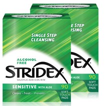 BlistexStridex 스트라이덱스 센시티브 90매x2통 클렌징 시트/티슈, 2통, 90매