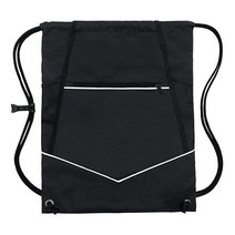 HOLYLUCK 패커블 드로스트링 색팩 웻 포켓 지퍼 및 물병 메시 포켓 (그린), Black