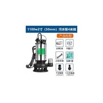 수중펌프 워터펌프 220V 스테인레스 스틸 잠수정 펌프/농업 펌핑 정원 도구 배수 관개 수중 하수 자체 프라이밍 펌프, 1100W 2 inch Sewage