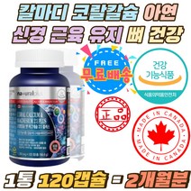칼마디 코랄칼슘 아연 면역력 신경 근육 유지 뼈 건강 식약처인증 4중복합기능성 산호칼슘 비타민D 영양제 캐나다직수입 칼슘 600mg 마그네슘 300mg 비타민디 1통 2개월분