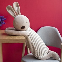 으샤 동물인형 바디필로우 롱쿠션 토끼, 카키 토끼