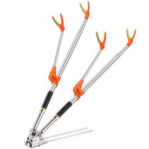 민물 낚시대 받침대 받침틀 노지 쌍포, 오렌지, 2.1M