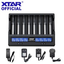 XTAR 배터리 충전기 12V DC 입력 3A 고속 충전 지능형 충전기 유형 C 전원 LCD 디스플레이 21700 배터리 충전기 VC8 Plus|Chargers|, VC8 PLUS Charger, 1개, 러시아