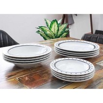 샐러드 파스타 깔끔 땡땡이 모던접시 4P 집들이 새집, 찬기 21cm(시리얼볼4P, 1개