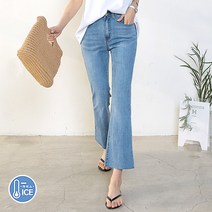 헤이올리 아이스데님 히든밴딩 베이직 부츠컷 팬츠