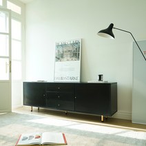 모아이 클레르 사이드보드 거실장 TV장식장 수납장 협탁, LPM 1800 거실장, 블랙