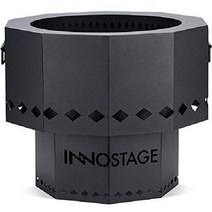 INNO STAGE 야외 캠핑 화로 휴대용 스토브 바베큐 숯불 화로대, Black
