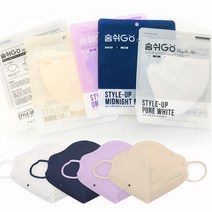 숨쉬고 스타일업 마스크 성인용 새부리형 대형 8컬러 정식판매점 온라인 파트너, 화이트, 10매