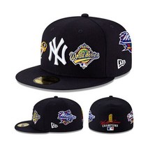 뉴 에라 뉴욕 양키스 네이비 피티드 햇 MLB 27X 월드 챔피언 링 패치 캡