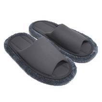 청소슬리퍼 실내 거실 발걸레 실내화 딥그레이, 단품, 색상선택:딥그레이