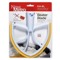 Metro Design KA 6LY 플라스틱 비터 블레이드 키친에이드 6 및 7 쿼트 볼 리프트 스탠드 믹서와 호환 옐로우