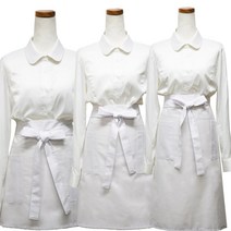 쿡셰프 심플 백색 허리앞치마(제과제빵/홀서빙/카페/레스토랑), 55cm, 화이트, 1개