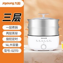 Joyoung 가정용 다기능 전기 찜기 3 층 스테인리스 스틸 대용량 야채, [01] 3 layers  220V, [04] AU
