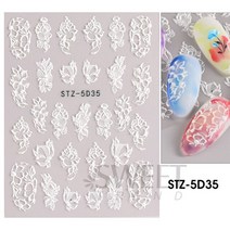 1 pc 디자인 손톱 장식 네일 접착제 손톱 장식 슬라이더 접착제 네일 데칼 SASW5D, STZ5D35