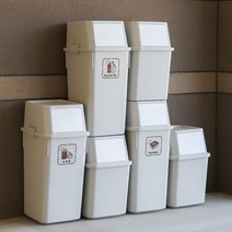 업소용 사무실 대용량 분리수거함 4개 쓰레기통 커피숍 휴게실 물류창고 쓰레기 식당, 모리 적층 휴지통  40L 1개+60L 3개