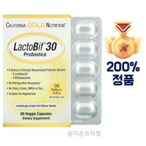 캘리포니아골드뉴트리션 락토비프 프로바이오틱스 300억 베지캡슐 60정(2개월분), 60정, 1개