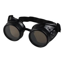 외계인안경 웃긴안경 파티 사이버 고글 steampunk 빈티지 레트로 용접 펑크 고딕 선글라스 2022 패션 레트로 steampunk 사이버 고글, 검은색
