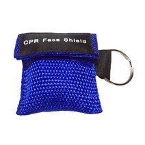 생존키트 Resuscitator Face Shield 응급 처치 구조 훈련 용품 건강 관리 도구 용 휴대용 CPR 마스크 Outdo, 02 파란