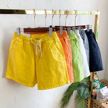 컬러풀 피그먼트 여름 밴딩 반바지