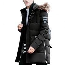 남자헤링본코트 겨울 헤링본 더블 롱 체크 울 싱글 빅 사이즈 코트 코튼 후드 지퍼 분할 솔리드 컬러 패딩 보온 두꺼운 지퍼 플러스 다운 캠핑