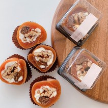 귀한곶감말이[6P] [무화과크림치즈호두말이] 선물용투명상자 / 고급스러운보자기+노리개, 투명상자&보자기&노리개