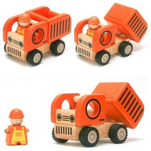 덤프 트럭 원목 중장비 자동차 장난감 - 영 유아 남아 / 18 개월 2 살 남자 아기 완구 크레인 레미콘 교구