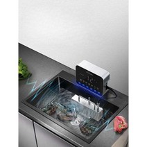 소형 식기세척기 초음파 자동 설거지 기계 가정용 애벌, 300W