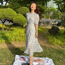 쉬폰 플라워 원피스