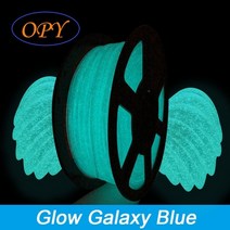 어두운 필라멘트에 글로우 1.75mm 1kg 하늘색 3d 프린터 플라스틱 10m 100g 샘플 빨강 녹색 보라색, 글로우 갤럭시 블루, 협력사