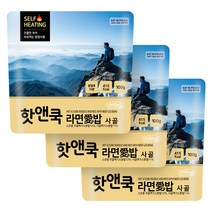 이지밥 핫앤쿡 라면애밥 사골 비화식 발열도시락, 3개, 100g