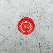 실링왁스 비즈 청첩장 인장 미니씰 도장 DIY 맞춤 더블 이름 2 이니셜 편지 스탬프씰링 왁스웨딩 왁스 인감 스탬프 초대장 봉투, Style 17 with handle