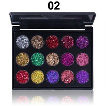 아이섀도우 팔레트 분장 cmaadu 15색 반짝이 눈 maquillaje, 02
