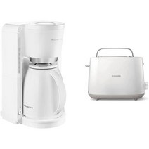 커피머신기 전자동 가정용 회사커피 머신기 Rowenta CT3808 필터 커피 메이커 Adagio Milano 플라스틱 열 플라스크 812 컵 자동 종료 검은색, 하얀색, 토스터기와 번들, 화이트