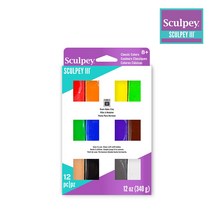 스컬피3 12색 멀티팩 340g 4종 (Sculpey3) 폴리머클레이, 클래식(Classics)