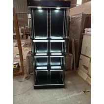 트로피 진열장 유리 장식장 led 수석 상패 피규어 신발, 원목 80X40X200