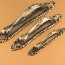터닝도어 손잡이 핸들 레트로 클래식 도난 방지 문 손잡이 및 손잡이 이중 큰 당김 구멍 간격 길이 18cm 25cm 30cm, Bronze 300mm Length