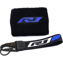 야마하 R1 YZF-R1 YZFR1 YZF R1M 오토바이 프론트 브레이크 저수지 양말 유체 오일 탱크 커버 시스 슬리브 & 키 체인 열쇠 고리, 1 sock-keyring blue
