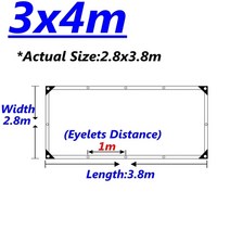 차광막 카페 그늘막 루프탑 테라스 수영장 캐노피 옥상 천막 0.5mm pvc 과일 녹색 방수 천 정원 방수포 야외 태양 음영 항해 캠핑 텐트 커버 식물 창고 방수, 3x4m, 1개