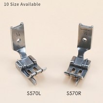 홈트레킹 런닝머신 JUKI 515 Brother 842 트윈 바늘 재봉틀 액세서리 부품 브래지어 용 S570 오른쪽 및 왼, 04 S570L 1-4_01 0.1cm