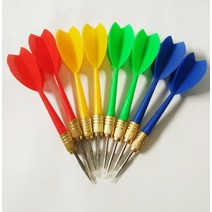 다트 룰렛판 기계 전자 다트 좋은 비행 해로우 포인트 여러 가지 빛깔의 플라스틱 날개 바늘 배럴 철 구, 01 8pcs random color