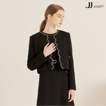 JJ지고트 자수 스캘럽 크롭 울 재킷 GLCA0JK51