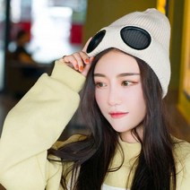S1Y 힙합 고글비니 바람 커트 겨울 야외 스포츠 안경모자 LD33eaW, *sun 블랙_FREE