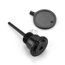 바이크 오토바이 CNC 계량 봉 오일 필러 캡 플러그 깊이 엔진 레벨 스틱 베스파 GTS 200 250 300 GTV 2013 - 액세서리, [03] No Logo Black